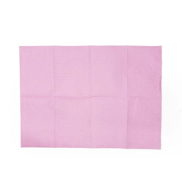 Pink Disposable Lap Cloths / Dental Bibs 13" x 18" (500/Case)