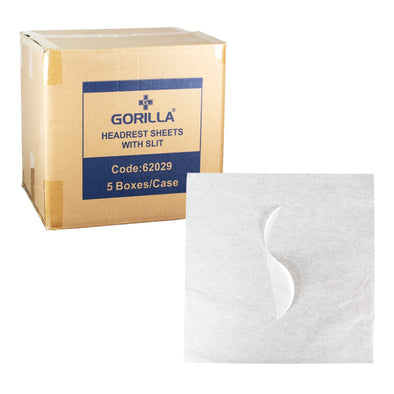 Gorilla - Disposable Headrest Cover With Slit - 12" x 12" (1000/Case)