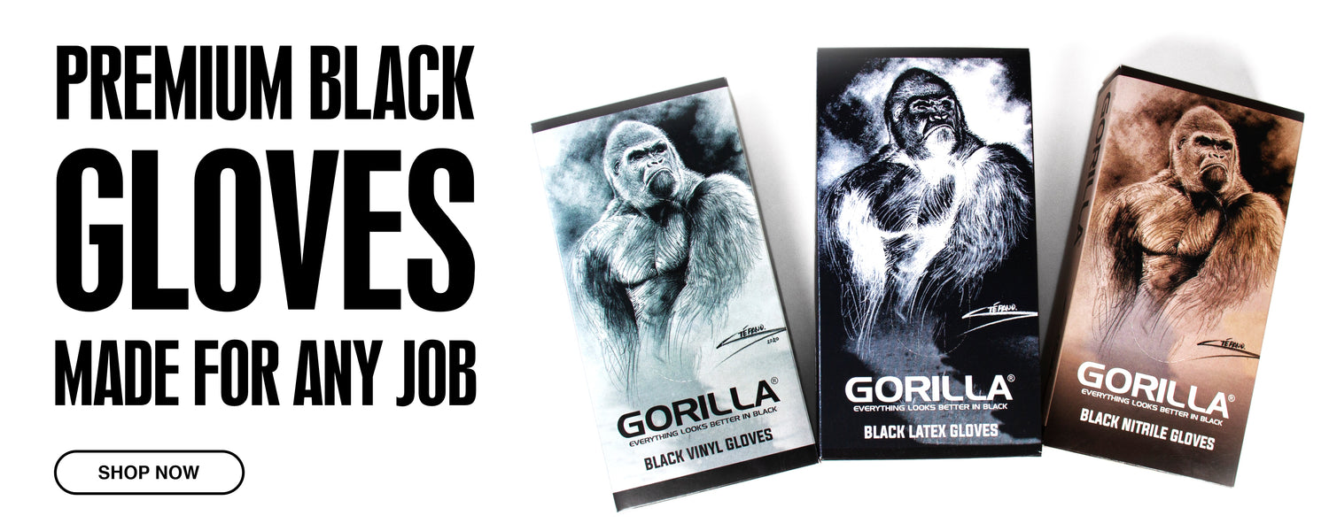 GorillaGlove Quality Black Disposable Gorilla Gloves